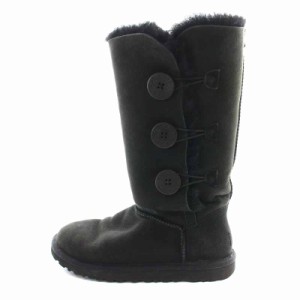 【中古】アグ オーストラリア UGG australia ベイリーボタン トリプレット BAILEY BUTTON TRIPLET US6 23cm 黒