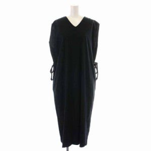 【中古】リト ストラクチャー rito structure Sleeveless Dress ワンピース ミモレ ロング Vネック 1 S 黒