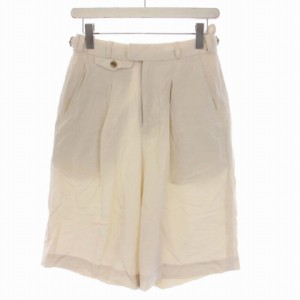 【中古】トゥデイフル TODAYFUL 20SS Gurka Half Pants ハーフパンツ ジップフライ リネン M アイボリー レディース