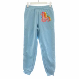 【中古】モスキーノ MOSCHINO COUTURE × マイリトルポニー MY LITTLE PONY ジョガーパンツ スウェット 36 S 水色