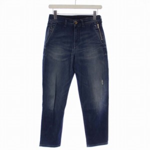 【中古】ディーゼル DIESEL CARROT-CHINO デニムパンツ ジーンズ ジップフライ USED加工 24 M インディゴ レディース