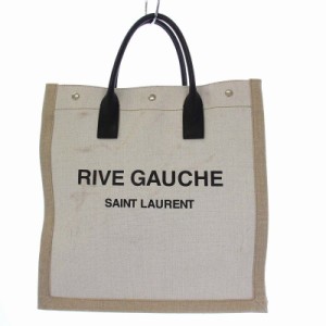 【中古】サンローラン パリ SAINT LAURENT PARIS rive gauche North South トートバッグ ハンドバッグ ベージュ