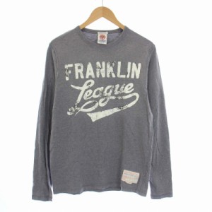 【中古】フランクリン&マーシャル FRANKLIN&MARSHALL Tシャツ ロンT カットソー 長袖 プリント S グレー /KH メンズ