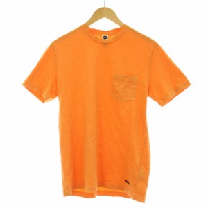 【中古】バーク Bark Tシャツ カットソー ポケット 丸首 半袖 XS オレンジ /KQ メンズ