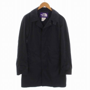 【中古】ノースフェイス パープルレーベル Bayhead Cloth Bal Collar Coat ステンカラーコート アウター S 紺 NP2571N