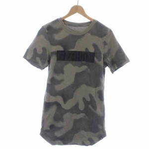 【中古】ナイキ NIKE Jordan Camo T-Shirt In Grey Tシャツ カットソー 半袖 迷彩 カモフラ XS カーキ グレー