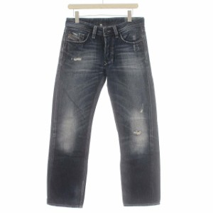 【中古】ディーゼル DIESEL デニムパンツ LARKEE ダメージ加工 ボタンフライ 29 青 ブルー /☆G メンズ