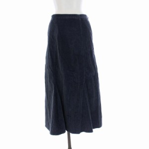 【中古】イエナ IENA LA BOUCLE 22AW フレアスカート ロング コーデュロイ 38 M 紺 ネイビー /KH レディース