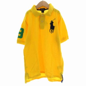 【中古】ポロ ラルフローレン POLO RALPH LAUREN ポロシャツ ビッグポニー 半袖 M 10-12 黄色 イエロー /YI4 キッズ