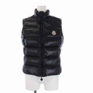 【中古】モンクレール MONCLER GHANY ガーニー ダウンベスト アウター ジップアップ スタンドカラー 0 XS 黒