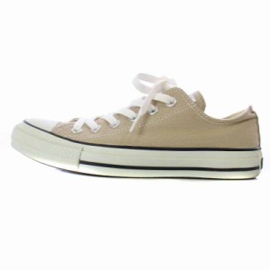 【中古】コンバース キャンバスオールスターカラーオックス CANVAS ALL STAR COLORS OX スニーカー 24cm ベージュ