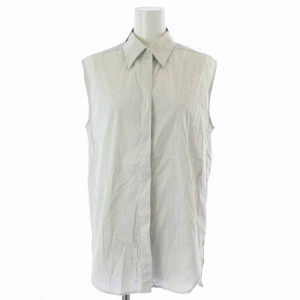 【中古】3.1 フィリップリム 3.1 phillip lim シャツ ブラウス ノースリーブ ストライプ 2 M 白 ホワイト