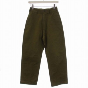 【中古】シンゾーン Shinzone 17SS HIGH WAIST CHINO PT チノパンツ ジップフライ 34 XS カーキ レディース