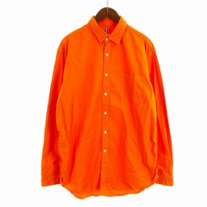 【中古】ジョンブル JOHNBULL パッカリングシャツ カジュアルシャツ 長袖 L オレンジ 13646 201-0491 /KU メンズ