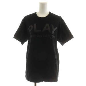 【中古】プレイコムデギャルソン PLAY COMME des GARCONS AD2020 Tシャツ カットソー 半袖 ロゴ M 黒