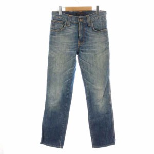 【中古】ヌーディージーンズ nudie jeans デニムパンツ ジーンズ ジップフライ USED加工 W28 L32 L 青 ブルー /NW22