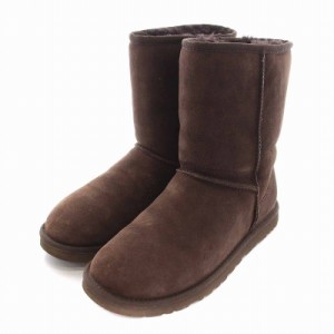 【中古】アグ オーストラリア UGG australia W CLASSIC SHORT クラシック ショート ムートンブーツ US6 23cm 茶 5825