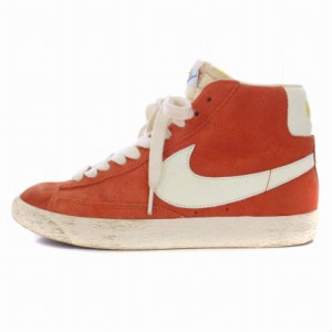 【中古】ナイキ NIKE BLAZER MIP PRM VNTG スニーカー シューズ スエード US7 25cm オレンジ 白 レディース