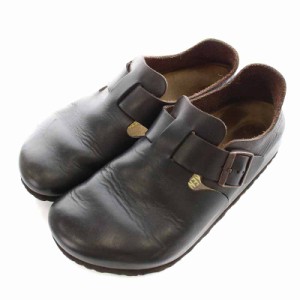 【中古】ビルケンシュトック BIRKENSTOCK ロンドン LONDON カジュアルシューズ レザー 41 26.5cm 茶 ブラウン メンズ