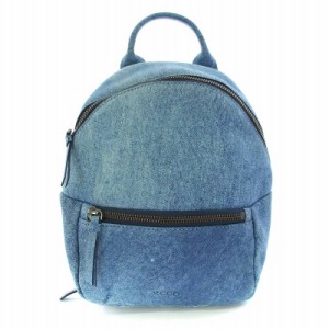 【中古】エコー ecco SP3 INDIGO MINI BACKPACK リュックサック デイパック ハンドバッグ レザー 青 レディース