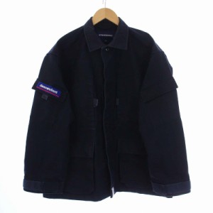 【中古】ディセンダント DESCENDANT DWU WORK JACKET  ワークジャケット ステンカラージャケット アウター 2 M 紺