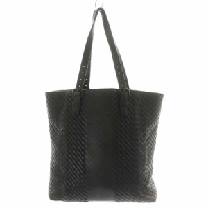 【中古】ボッテガヴェネタ BOTTEGA VENETA イントレッチオ インペラトーレ トートバッグ ハンドバッグ 黒