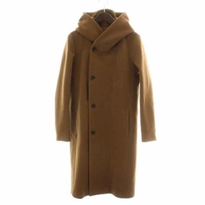 【中古】ダブルジェイケイ wjk witch coat コート フード ロング ウール L 茶 ブラウン wl77p /NW7 メンズ