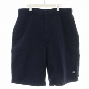 【中古】BROCHURE 23SS BIG CHINO SHORTS 231-10 ハーフパンツ ショートパンツ チノパン ワイド ワンポイント L 紺