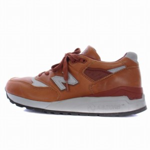 【中古】ニューバランス NEW BALANCE M998BESP スニーカー シューズ レザー US7 25cm 茶 メンズ