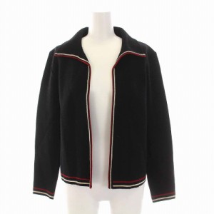 【中古】ヴィヴィアンタム VIVIENNE TAM ニット ジャケット カーディガン 羽織り 0 S 黒 ブラック /YM レディース