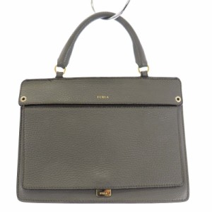 【中古】フルラ FURLA LIKE S ハンドバッグ トートバッグ レザー グレー /TK レディース