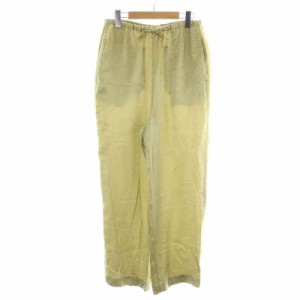 【中古】シンゾーン Shinzone サテンパンツ SATIN PANTS イージーパンツ F 黄緑 21MMSPA11 /NW6 レディース