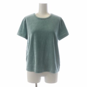 【中古】ロンハーマン Velour Crew Neck Tee カットソー Uネック プルオーバー 半袖 ベロア S 水色 3610900282 /SI13