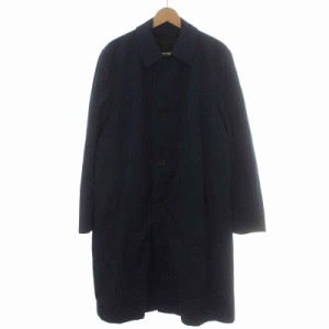 【中古】アクアスキュータム AQUASCUTUM ロングコート ボタン 紺 ネイビー /YI4 メンズ