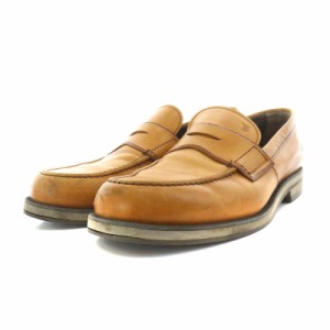 【中古】トッズ TOD'S コインローファー レザー 7 26.0cm ベージュ /AN17 メンズ