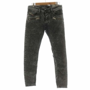 【中古】ディーゼル DIESEL SLEENKER-ZIP デニムパンツ ジーンズ ジーパン ボタンフライ USED加工 W30 M グレー