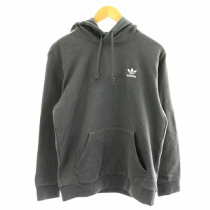 【中古】アディダスオリジナルス adidas originals トレフォイルエッセンシャルズパーカー プルオーバー M グレー