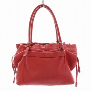 【中古】ケイトスペード KATE SPADE トートバッグ レザー 赤 レッド /YM レディース