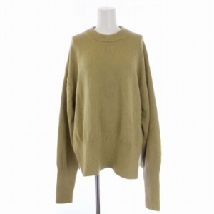 【中古】スタジオニコルソン STUDIO NICHOLSON PELLE MERINO COTTON CORN ニット セーター 長袖 S 黄緑 レディース