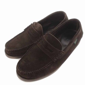 【中古】ビームスエフ BEAMS F Paraboot コインローファー スリッポン スエード 7.5 26cm 茶 ブラウン /YI8 メンズ