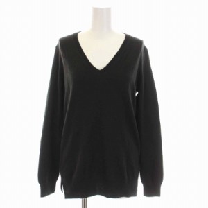 【中古】セオリー 17AW NEW BASIC CASHMERE NAYDEE J セーター ニット Vネック 長袖 カシミヤ S 黒 チャコールグレー