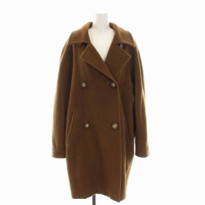 【中古】マックスマーラ MAX MARA チェスターコート ダブルボタン ウール カシミヤ混 アウター ヴィンテージ 38 M 茶