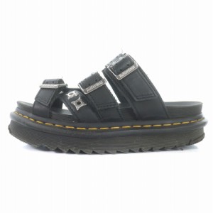 【中古】ドクターマーチン DR.MARTENS ZEBRILUS RYKER II HDW ストラップサンダル 厚底 スタッズ レザー 22 黒 /SI28