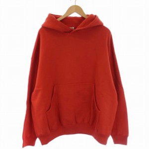 【中古】未使用品 ゴールド GOLD 東洋エンタープライズ 22AW SUVIN COTTON SWEAT PARKA 長袖 L オレンジ メンズ