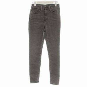 【中古】リーバイス Levi's 721 HIGH RISE SKINNY デニムパンツ ジーンズ スキニー スリム USED加工 27 XS グレー