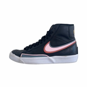 【中古】ナイキ NIKE WMNS BLAZER MID 77 INFINITE ブレーザー ミッド スニーカー US7 24cm ブラック 黒 DC1746-001