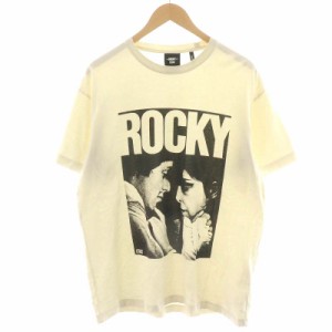 【中古】キスニューヨークシティ KITH NYC 22SS Rocky I Vintage Tee Sandrift Tシャツ カットソー 半袖 M 白 黒