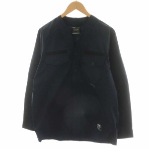 【中古】未使用品 バックチャンネル BACK CHANNEL COOLMAX SCOUT SHIRT シャツ 長袖 コットン M 紺