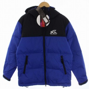 【中古】未使用品 バックチャンネル BACK CHANNEL NANGA AURORA-TEX DOWN JACKET ダウンジャケット M 青 黒 メンズ