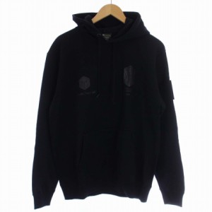 【中古】未使用品 バックチャンネル BACK CHANNEL CRSB PULLOVER PARKA パーカー スウェット 長袖 M 黒 メンズ